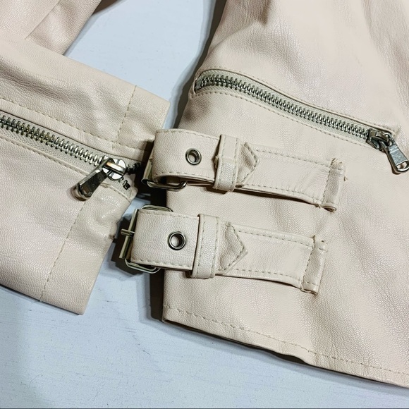 Forever 21 S light cream pink moto jacket - Picture 3 of 9